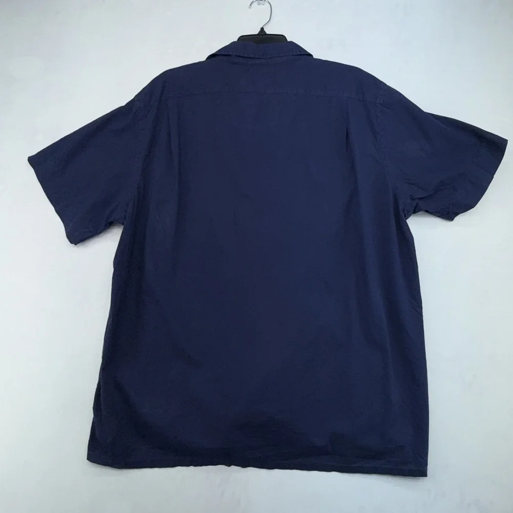 Polo Ralph Lauren Camp Shirt Mens XL Navy Short Sleeve Button Up Classic Fit